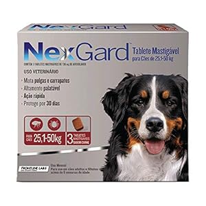 Antipulgas E Carrapatos Nexgard Merial Para Cães De 25,1 A 50kg - 3 Tabletes - 5 519S9Vpv31L. SS300