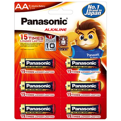 Image of Panasonic Alkaline AA Battery, Pack of 6