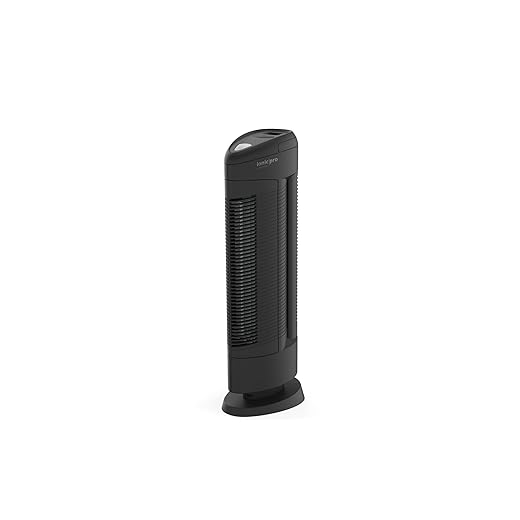 Ionic Pro Turbo (TA550) Ionic Air Purifier Tower for Home, Quiet Ionic Filterless Design, Covers Up to 500 Sq. Ft., Removes Odors, Smoke, Dust, and Allergens – Black