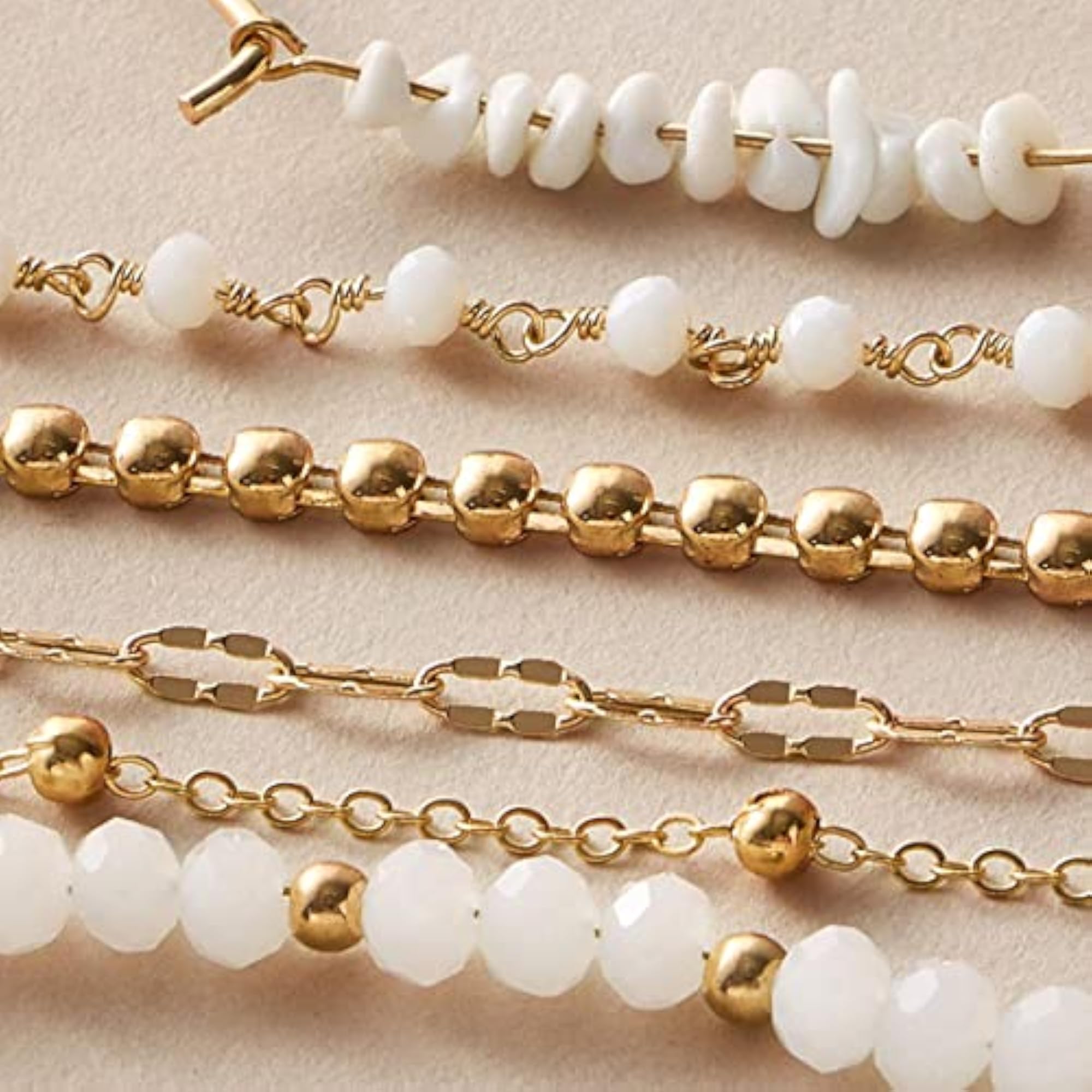 Contemporary Stackable Bracelet Set of 6