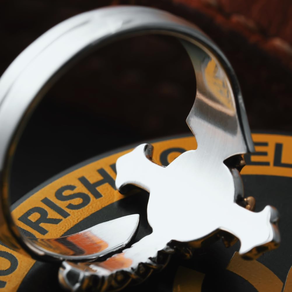 COPPERTIST.WU Judicator Blade Ring 925 Sterling Silver Medieval Fantasy Knight Gothic Ring for Men & Women