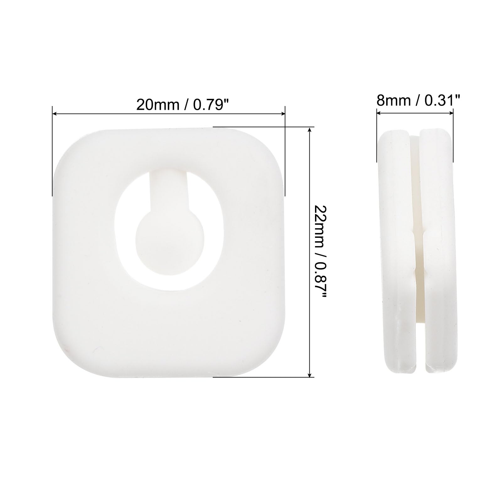 PATIKIL Tennis Racket Dampeners, 8 Pcs Soft Silicone Cute Tennis Racquet Vibration Dampeners for Tennis Gift, White