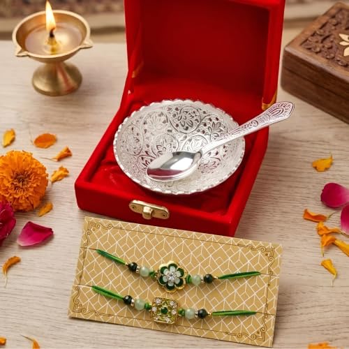Image of Designer Rakhi, Rakhi with Gift for Brother, Premium Raksha Bandhan Gift, Luxury Festive Gift Box, Return Gift, Rakhi Gift Set Pack of 3