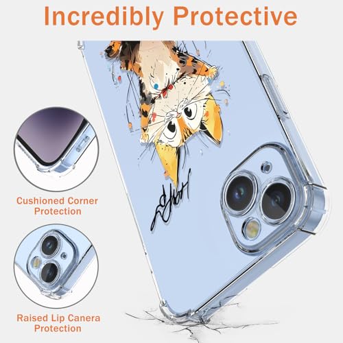 WOKEZ Klar Katt Fodral för Motorola Edge 40/2023 - Stötsäkert Skydd