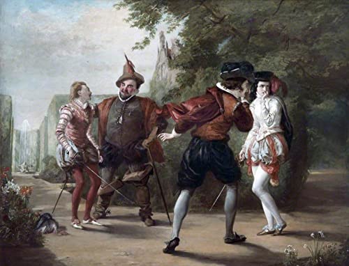 Affiche Douzième Nuit William Powell Frith impression d'art sur toile 60x90cm pour salon