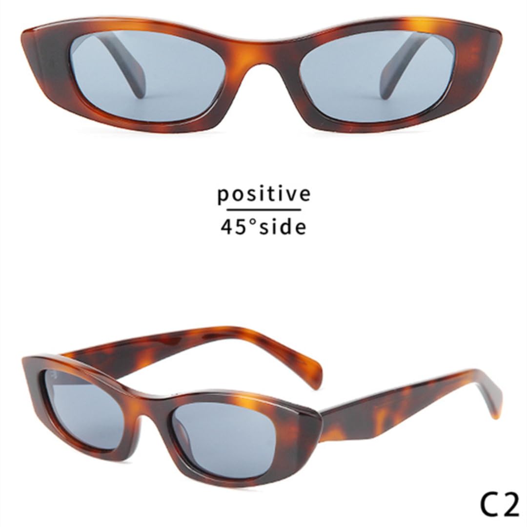 Occhiali da sole polarizzati a occhi di gatto in acetato, alla moda, per donna, uomo e donna, con protezione UV400.