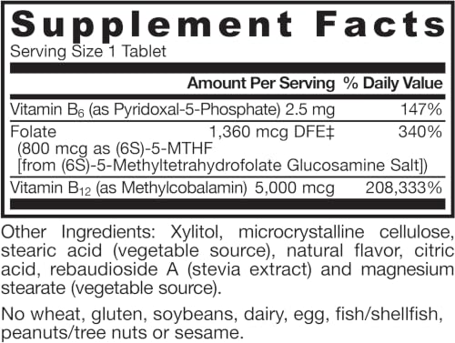 Jarrow Methyl B-12 & Methyl Folate Supplement, 60 Chewable Tablets - image 8
