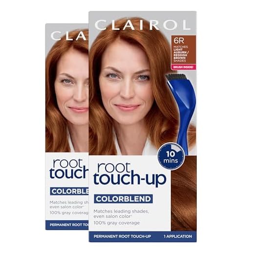 Clairol Root Touch-Up by Nice'n Easy Permanent Hair Dye, 6R Light Auburn/Reddish Brown Hair Color, Pack of 2