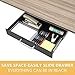 Gome Under Desk Pull-Out Drawer - Storage Organizer Office Mounted, Easy Slide-Out Pencil Drawer for Saving Space, Under Flat-Top Desk Storage Ideal for Sit-Stand Workstation