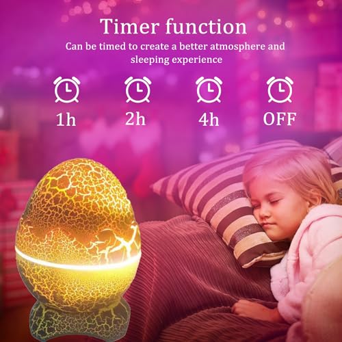 Image of XQBX Dinosaur Egg Galaxy Projector Glow in The Dark Stars for Ceiling Room Decor Aesthetic led Lights for Bedroom Mothers Day Gifts Disco Ball Decor Ceiling Light Fixture Autism Sensory Products
