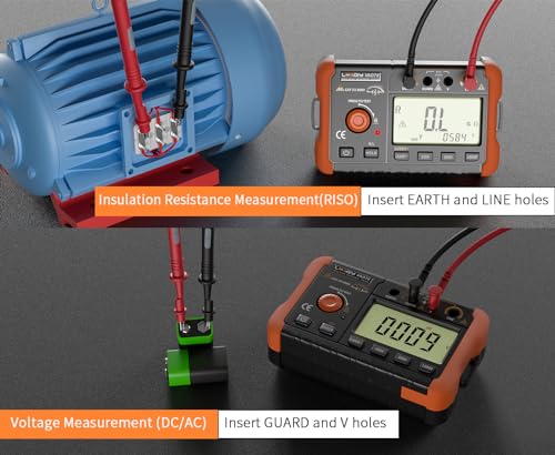 Leagy VAD78 Digital Insulation Resistance Tester - Accurate Megohm Meter For Dc/Ac Voltage Testing thumb #3