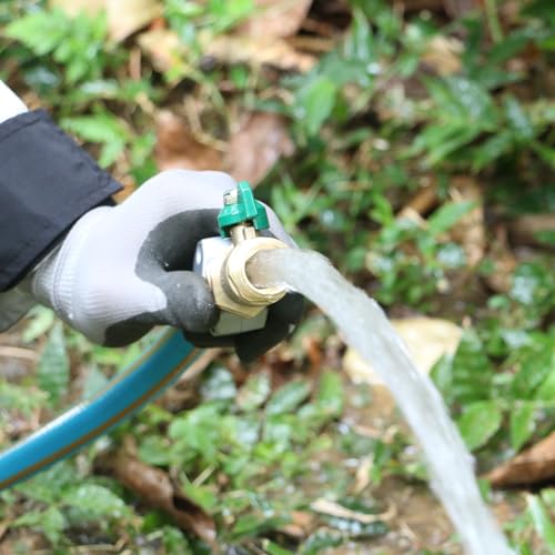 STYDDI-Brass-Garden-Hose-Shut-Off-Valve-Full-Flow-Heavy-Duty-1-Way-No-Restricted-Flow-Water-Shut-Off-Connector-34-GHT-Garden-Hose-Ball-Valve-Adapter-Coupling-Lawn-Hose-end-Flow-Control-Valve STYDDI Brass Garden Hose Shut Off Valve Full Flow Heavy Duty 1 Way No Restricted Flow Water Shut Off Connector 34 GHT Garden Hose Ball Valve Adapter Coupling Lawn Hose end Flow Control Valve