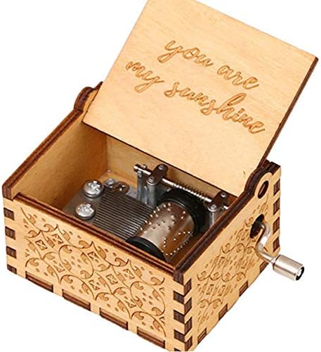 Amazon Co Jp 1個木製オルゴールミュージカルケースおもちゃキッズギフトツール木製ハンドオルゴール木製オルゴールboxwood おもちゃ