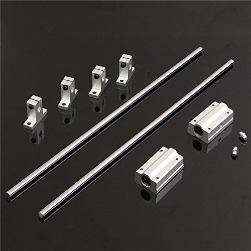 EsportsMJJ 2Pcs 8Mm X 400Mm Assi di Guida Lineari con 2Pcs Scs8Uu Boccole di Scorrimento Cuscinetto Lineare E 4 Pz Blocchi
