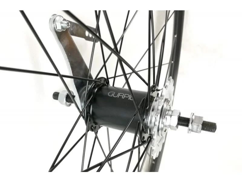 Roue Arrière Santafixie 700C 60 mm – Frein à Rétropédalage – Pignon 16 Dents – Aluminium – Profil Haut (Noir)