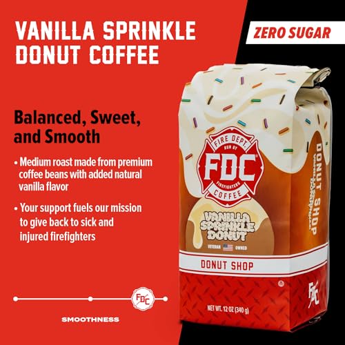Fire Department Vanilla Sprinkle Donut