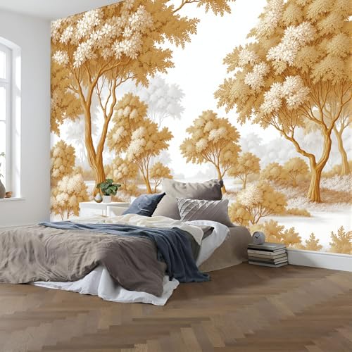 Fresque Murale Forêt Salon et Chambre Ambiance Rétro - 3