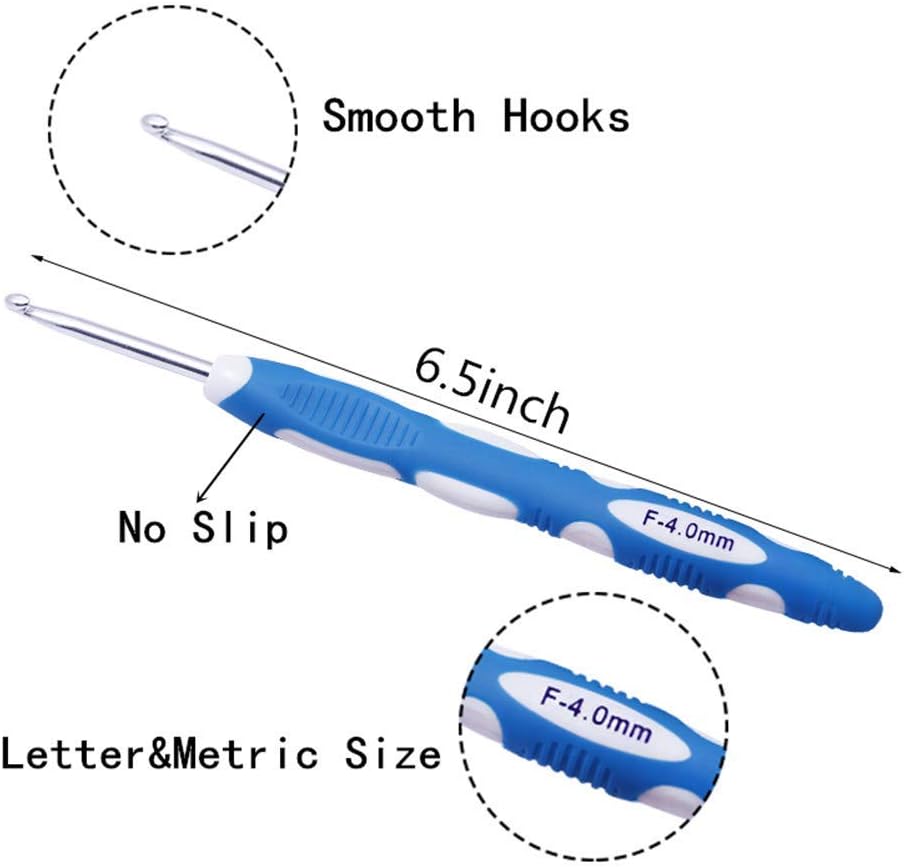Ergonomic Crochet Hooks & Lace Crochet Hooks Set