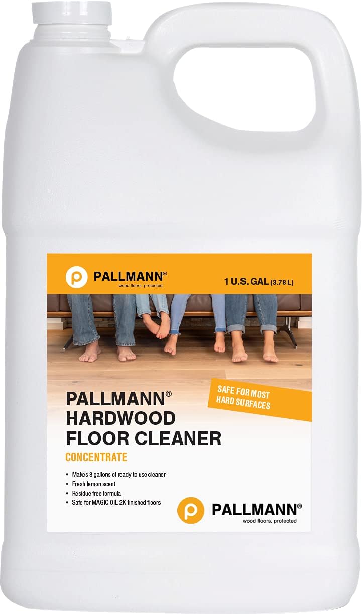 Pallmann Hardwood Floor Cleaner Concentrate 1 Gallon - Makes 8 Gallons of Cleaner - Water-based Streak-free Formula
