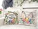 4TH Emotion Gray Easter Pillow Covers 18x18 Set of 4, He is Risen Bunny Floral Eggs Farmhouse Decorations Spring Holiday Decor Throw Cushion Case for Home Couch TH211