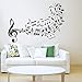 Adesivo Da Parete Musica Di Qualità Decalcomania Da Muro Vinile Note Di Musica Chiave Di Violino Decorazioni Per La Casa Decorazione Murale Carta Da Parati Per Pareti In Vinile 57 * 88cm