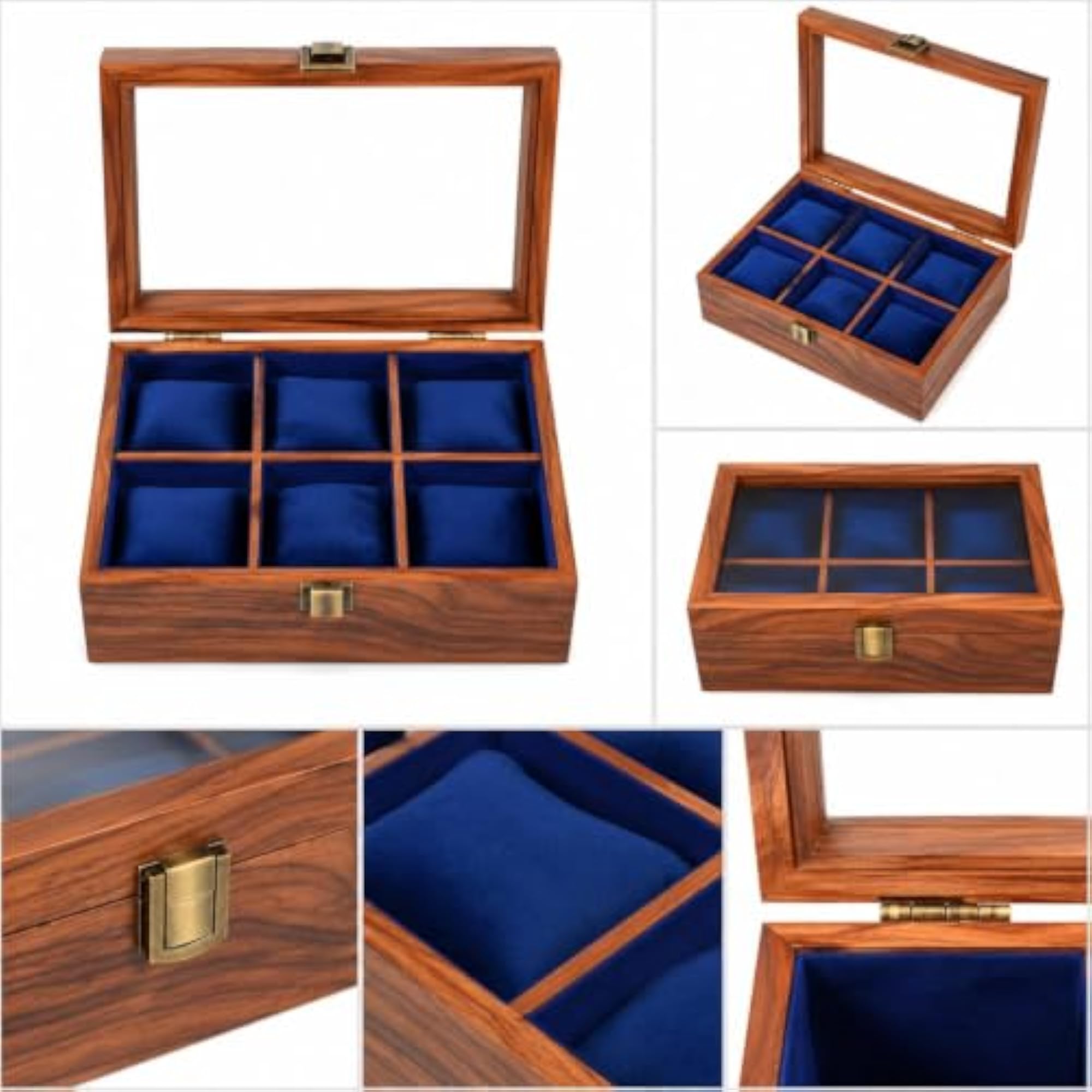 Premium Watch Storage Case with Transparent Display Lid