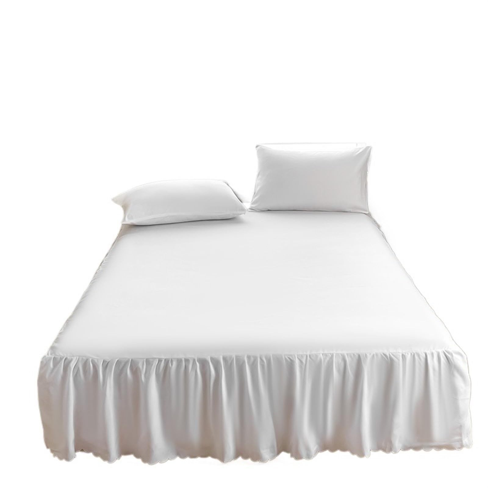 EJvkrbtx Ruffle Wrap Bedspread Bed Skirt Set With Pillowcase 3pcs Multiple Sizes(11,120x200cmx30cm 3pcs)