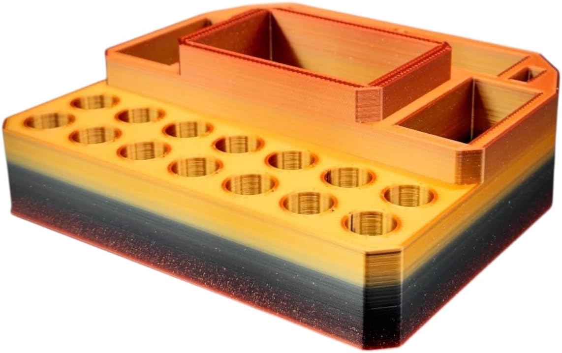 Desk Organizer 510 Cartridge Holder Pen Stand 14 Spaces with Segmented Storage (Burnt Titanium)