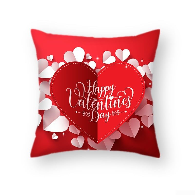 Look nordico pronto per San Valentino: il motivo a cuore di ispirazione scandinava in rosso aggiunge un accento romantico che eleva lo stile della camera da letto e del soggiorno.