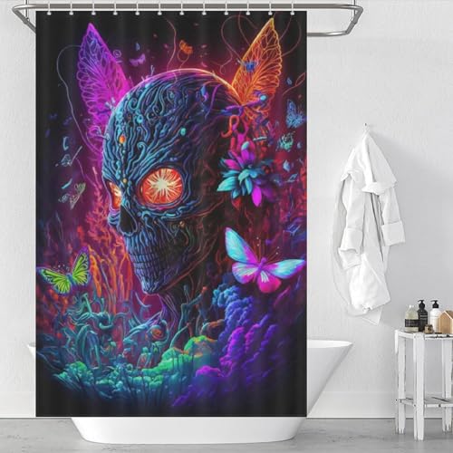 Rideau douche tissu imperméable Un Monde SURRÉEL lavable 122x183cm - 2