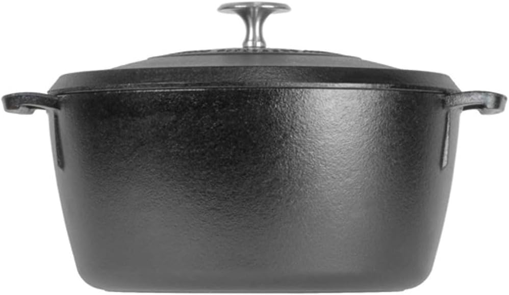 Lodge Blacklock 5.5 Qt Triple Seasoned Cast Iron Dutch Oven with Lid - Nonstick Finish - Premium Cookware