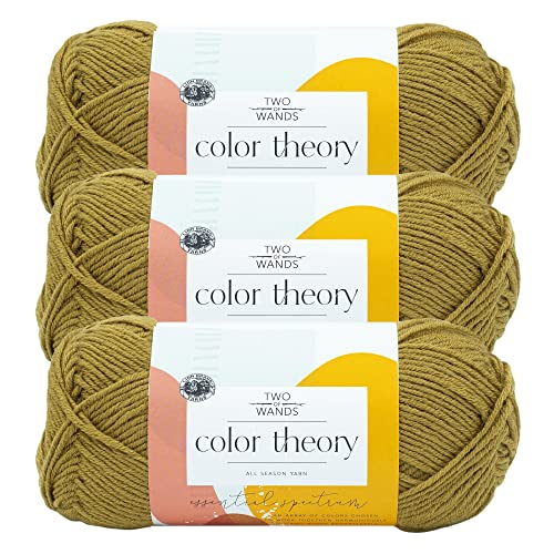 Image of Lion Brand Yarn, Color Theory Worsted Weight Yarn for Knitting and Crochet, Dijon, 3 Pack, Acrylic Fiber with Modern Color Palette, Perfect for Sweaters, Hats and Cozy Blankets