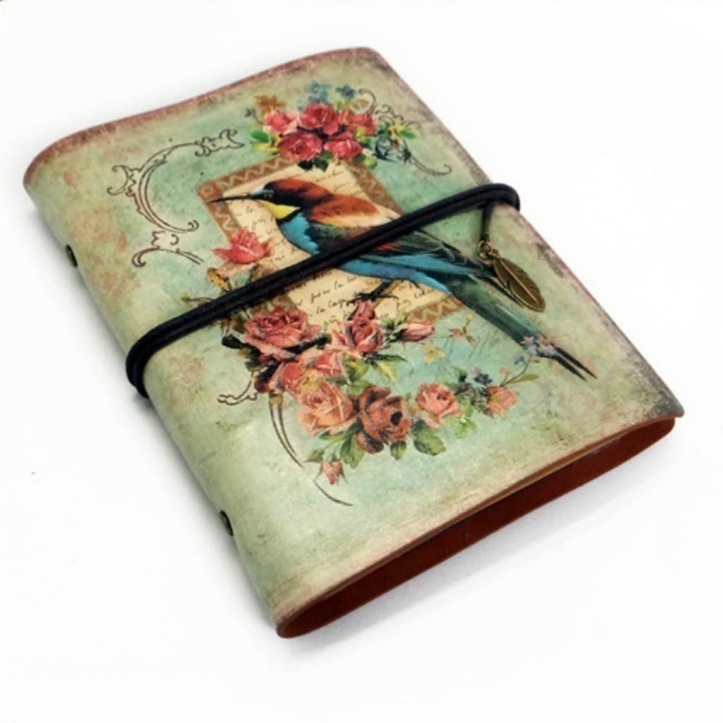 fhda Vintage Stationery Pu Leather Notebooks Creative Retro Kraft Paper Planner Sketchbook Agenda Diary Spiral Notepad Blank Paper cute