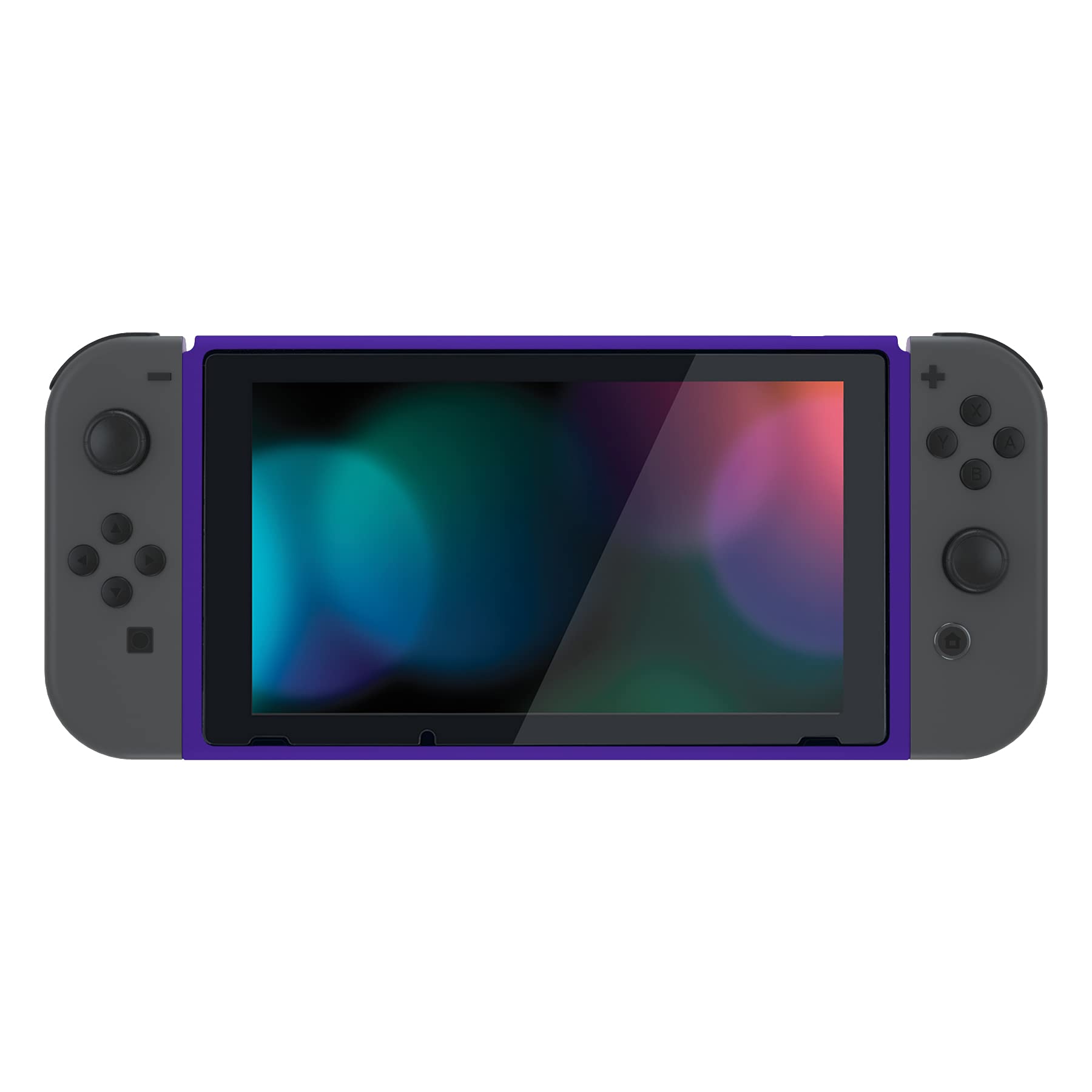 eXtremeRate Coque Cadre de Remplacement pour Nintendo Switch Console, Coque Cadre Customisé pour Nintendo Switch Console, avec Bouton Volume Power Plateau, Violet