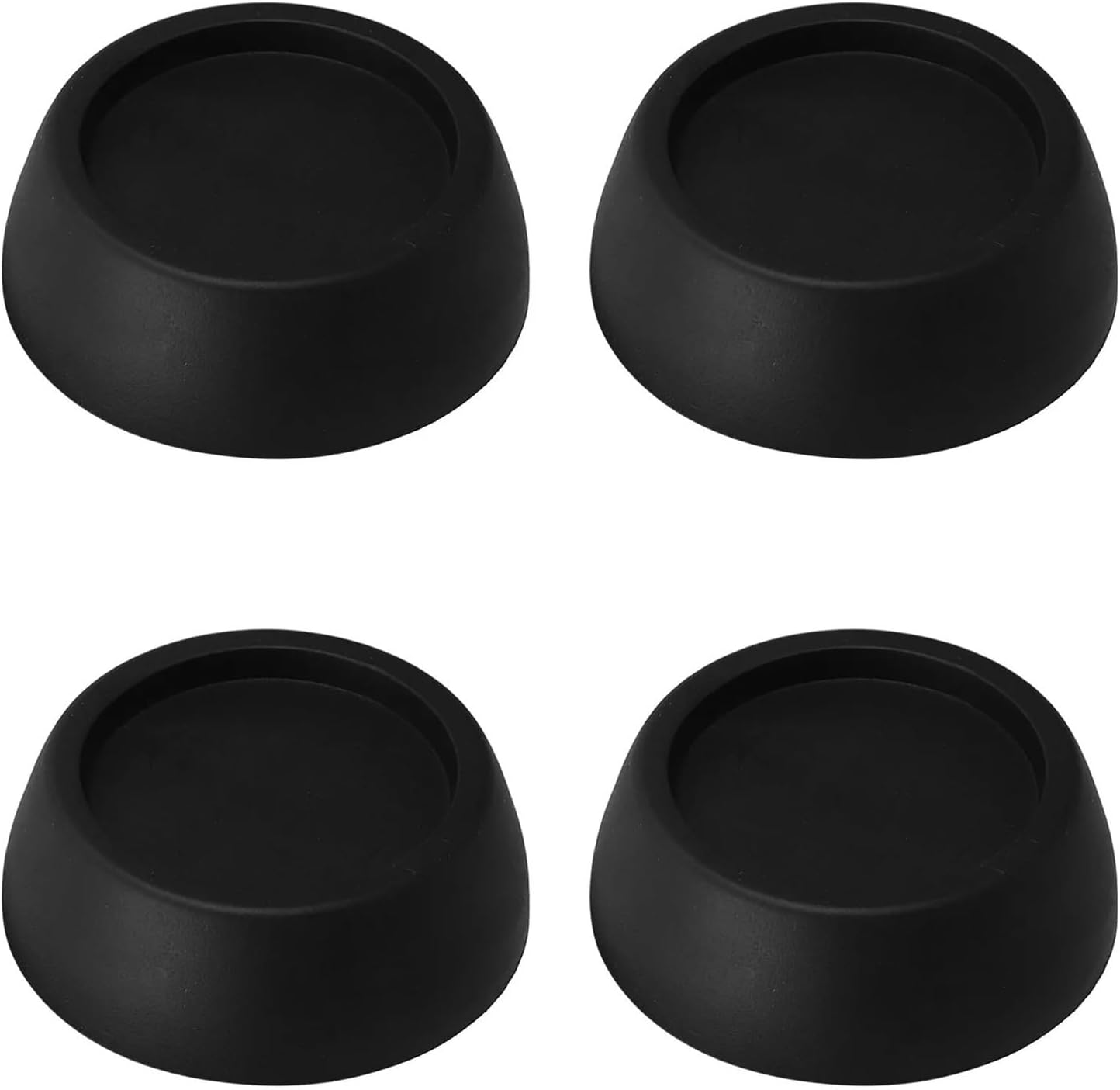 4pcs Furniture Anti-Slip Pads Black TPR Rubber Feet for Stability Height Increase Washer Vibration Pads Furniture Leg Protectors