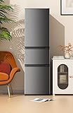 7.5 Cu.ft Fridge with Freezer Three Open The Door Gate Compact Refrigerator with Low Noise Adjustable Thermostat For Bedroom,Dorm,Living Kitchen, Office