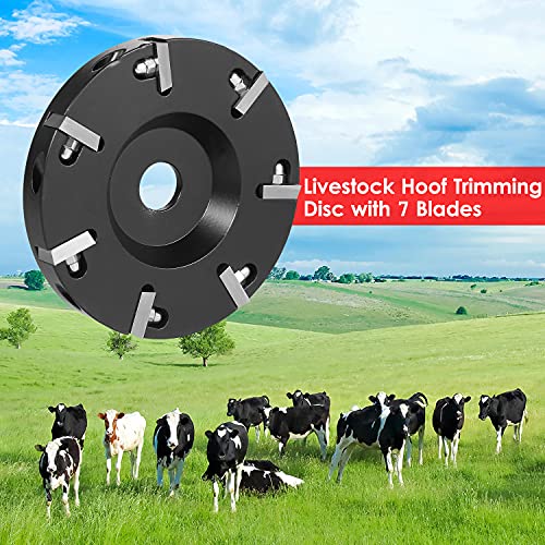 Image of Zinc Alloy Livestock Hoof Trimming Disc Plate With 7 Blades - Grinding Discs Claws Care Tool