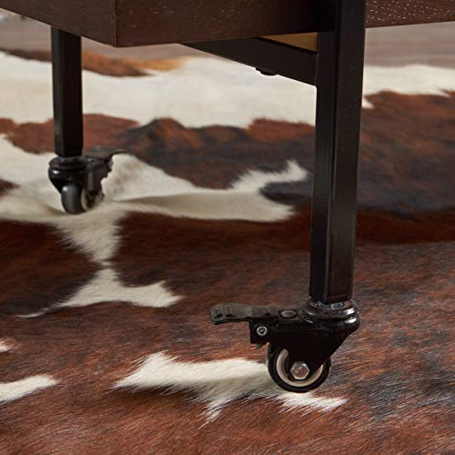 Christopher Knight Home Gerard Industrial Wooden Bar Cart, Dark Walnut Finish / Black #TOP4