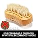 Two-side Wooden Nails Brushes for Fingers, Natural Wood and Bristle Cleaning Acrylic Nail Art Brush, Fingernail & Toenail brushes for Women, Men, Girls, Manicure Pedicure Nail Scrubber Home & Salon