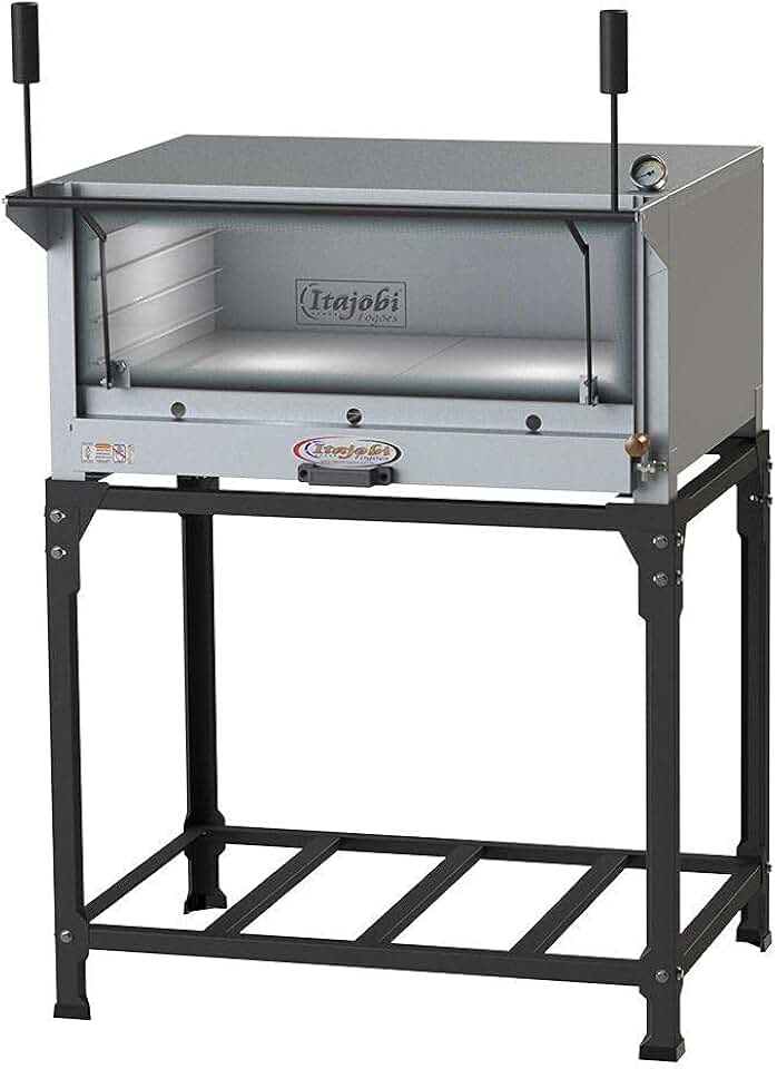Forno De Pizza Industrial À Gás Refratário 80x62cm Itajobi