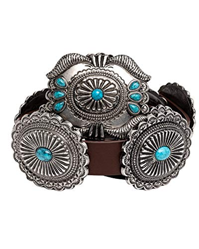 Shyanne Women's Quite The Stand Out Concho Belt - 6072-BR S/M
