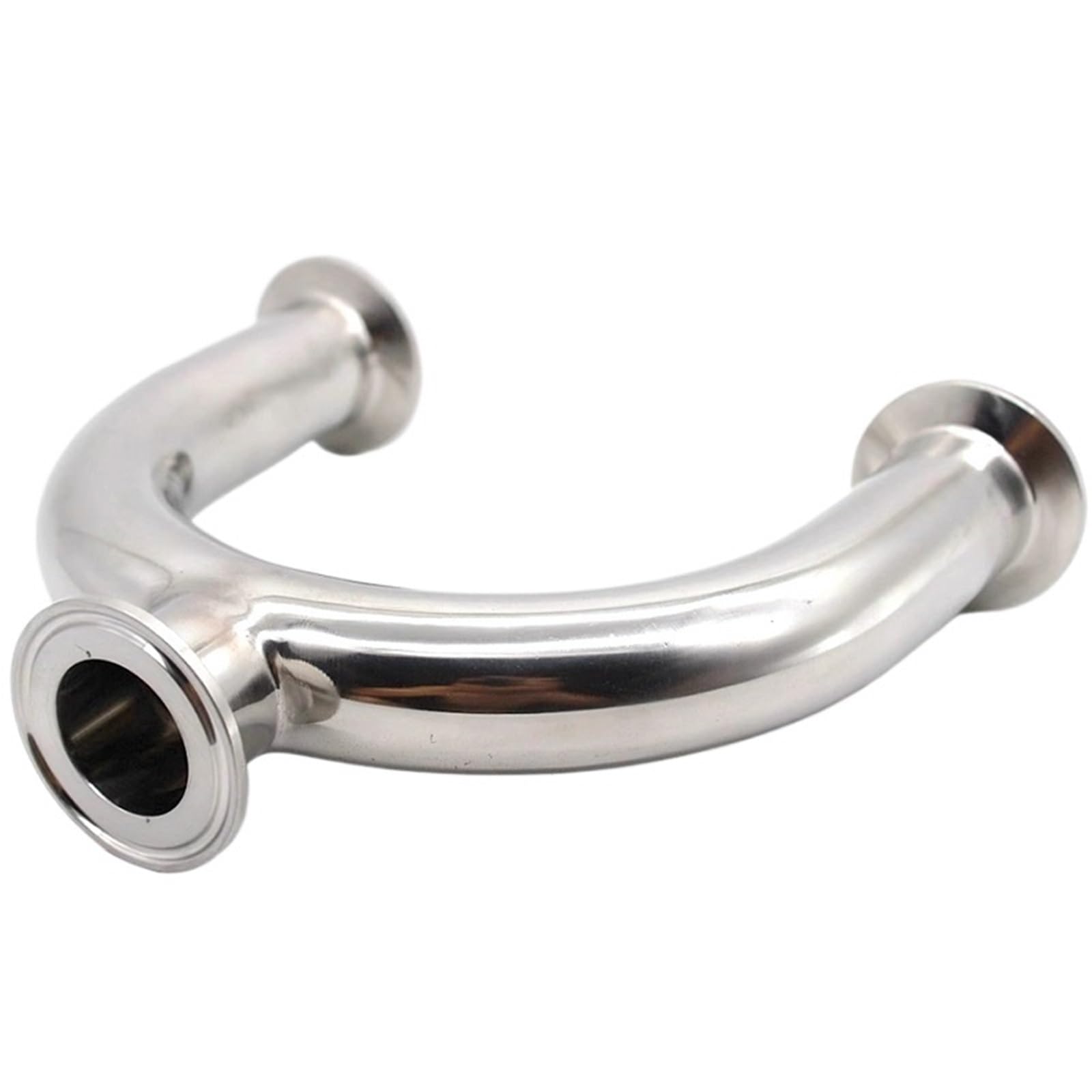 Fcriyasfy Sus304 U Shaped Bend 3 Way Sus 304 Stainless Fitting Spliter Homebrew Beer(32Mm Ferrule 50.5)
