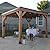 Backyard Discovery Arcadia 12 x 9.5 All Cedar Wooden Gazebo Pavilion with Hard Top Steel Slope Roof, Durable, Supports Snow Loads and Wind Speed, Rot Resistant, Backyard, Deck, Garden, Patio