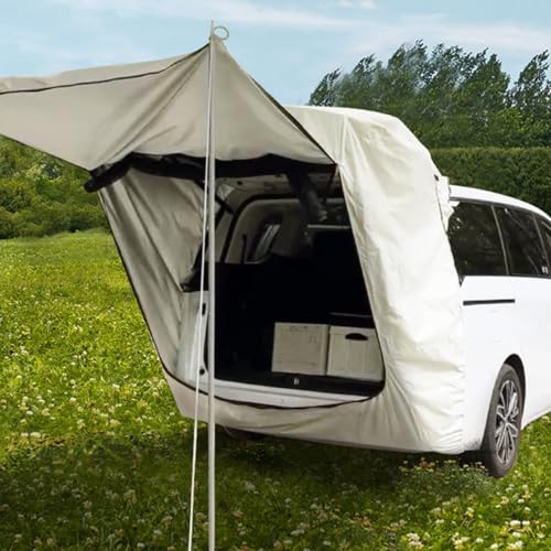 Emiif Tienda de campaña para SUV/MPV con doble capa de malla y parasol para puertas con fijación magnética para portón trasero (MVP con poste)