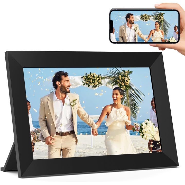 Frameo Digital Picture Frame - 10.1 Inch WiFi Digital Photo Frame, Frameo APP Smart Photo Frame, 1280x800 HD IPS Touch Screen, 32GB Memory, Share Photos & Videos Instantly from Anywhere