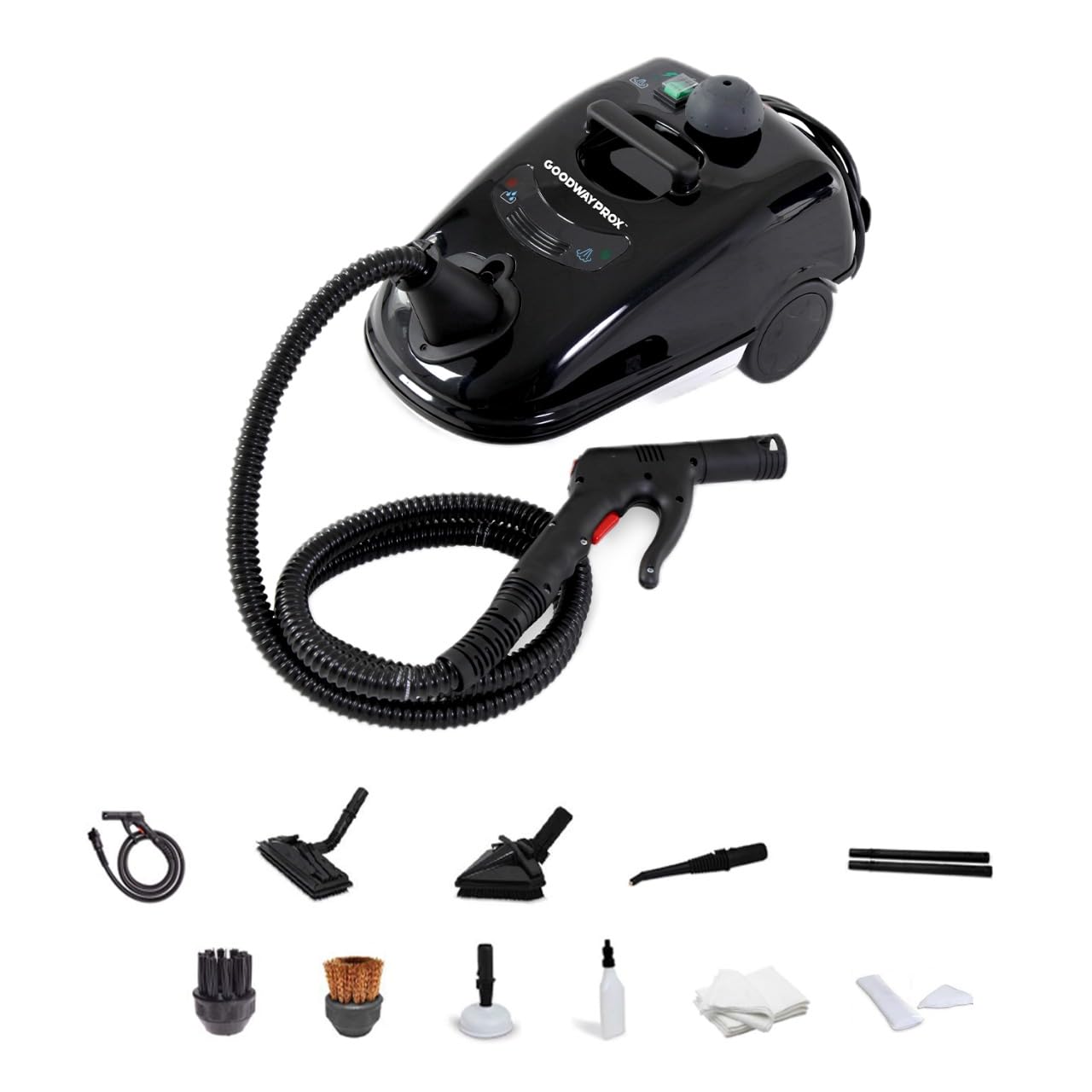 Goodway Portable Dry Steam Cleaner 1700W Commercial Steam Cleaner for Home Industrial Use Low-Medium-High Steam Output 56 PSI