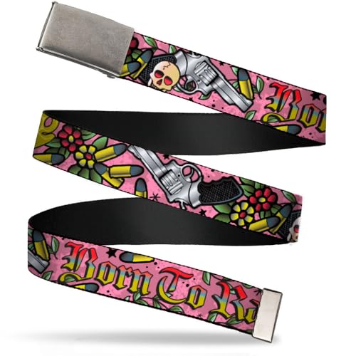 Buckle-Down Web Belt Born to Raise Hell Tattoo 1.5