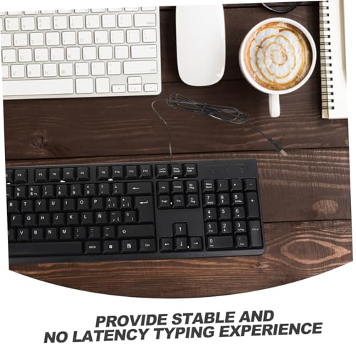 Clavier ordinateur de bureau filaire compact iplusmile noir - 5