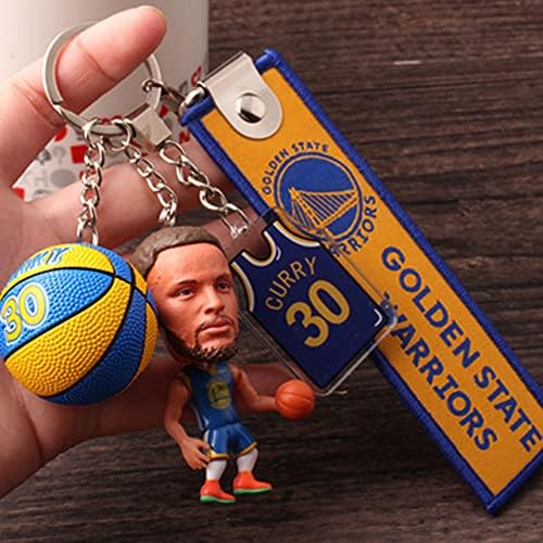 Amazon Co Jp カレー人形手作りチャームキーホルダーセット ミニバスケットボールペンダント ゴールデンステートウォリアーズno 30プレーヤージャージーペンダント クリエイティブ漫画キーホルダー スポーツ アウトドア