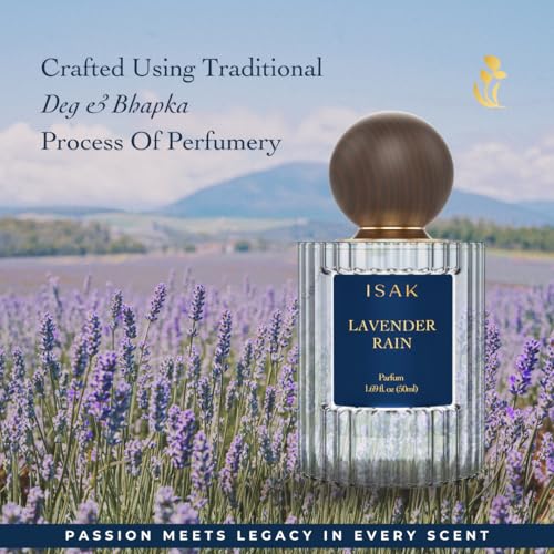 Image of ISAK Lavender Rain Unisex Perfume | Eau de Parfum | Premium Perfumes for Men, Women | Petrichor, Lavender, Raspberry | Fresh, Long Lasting, Travel Size - 50ml